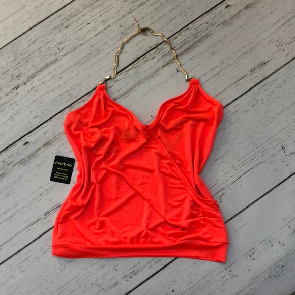 2 Bebe Orange TOPs bundle in XS (2 of them) - Picture 2 of 2